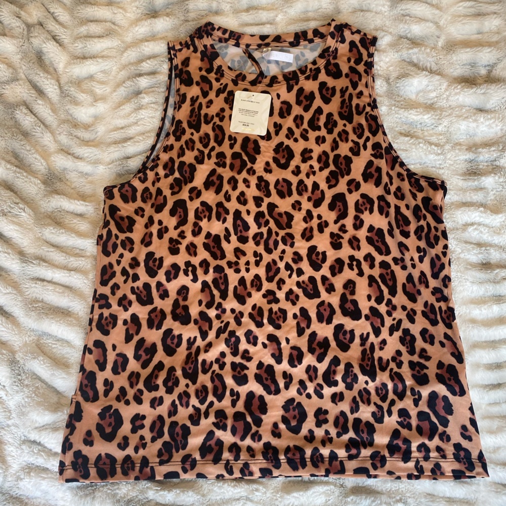 Fabletics Leopard Print Tank - NWT - Large